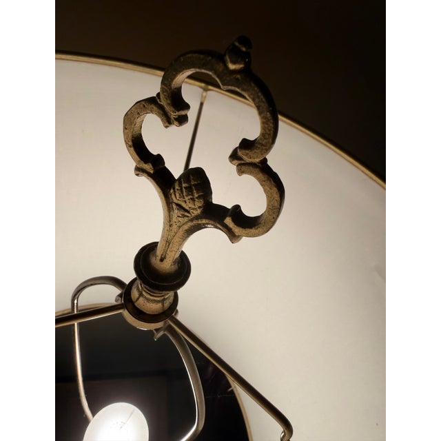 1970s Vintage Romweber Viking Oak Grapevine Carved Table Lamp For Sale - Image 5 of 5