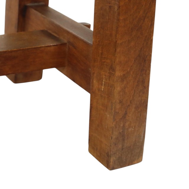 Rustic Wooden Stool, Southern France, 1950s For Sale - Image 14 of 18