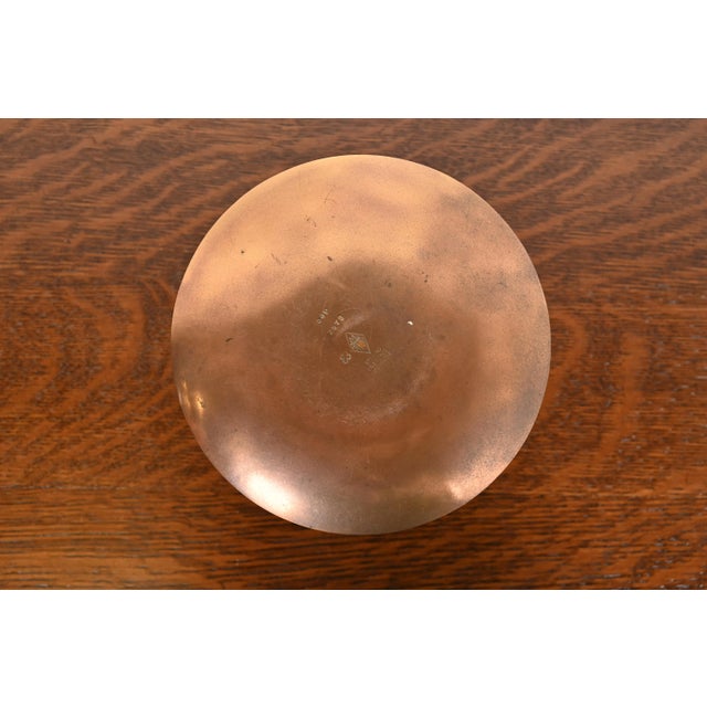 Heintz Arts & Crafts Sterling Silver on Bronze Ashtray With Match Box Holder For Sale - Image 9 of 12