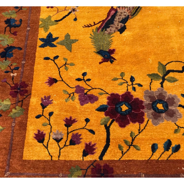 Textile 1920s Art Deco Chinese Rug- 8’11” X 11’5” For Sale - Image 7 of 13