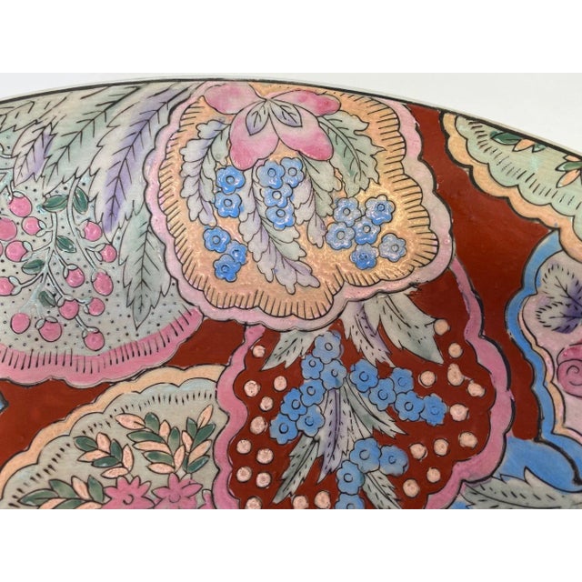 Chinese Vintage Chinese Hand Painted Decorative Bowl For Sale - Image 3 of 10