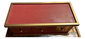 Vintage Wooden Jewelry Box With Chinese Calligraphy