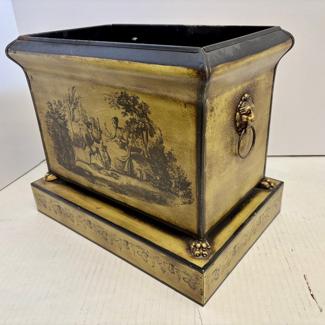 1960s 1960s Classical Italian Tole Planter / Cache Pot For Sale - Image 5 of 13