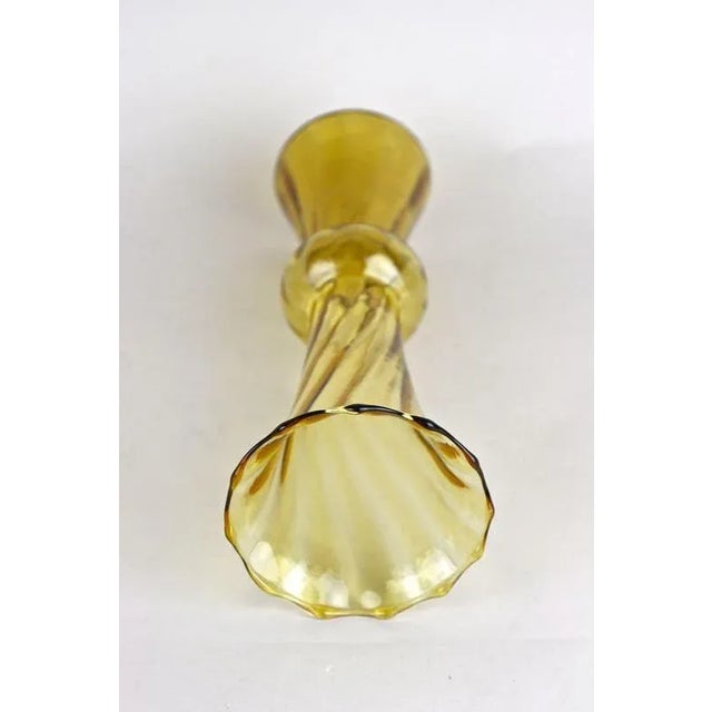 Vintage Austrian Art Deco Glass Vase, 1920 For Sale - Image 12 of 16