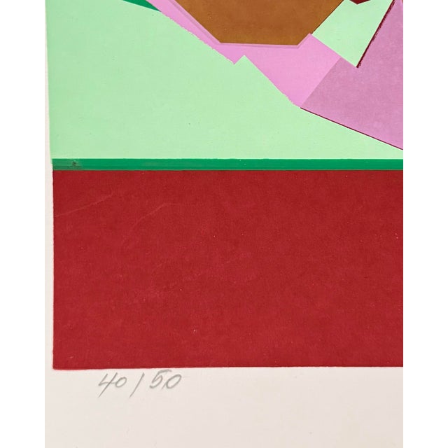 1970s Signed Serigraph by Victor Cassanelli Titled Begonia, Numbered 40/50 For Sale - Image 4 of 4