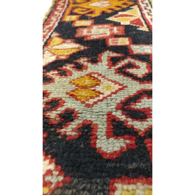Antique Turkish Oushak Runner, Handmade Oriental Rug Coral. Brown, Yellow, Beige For Sale - Image 16 of 18