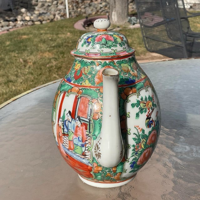 Rose Medallion Teapot circa 1919, it has the made in China mark on the bottom. It is in very good condition with no chips...