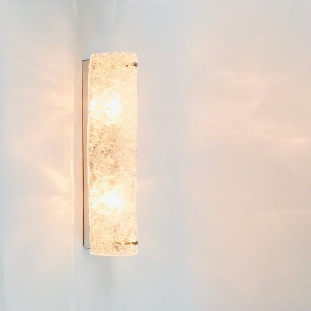 1970s 1970s Mid-Century Modern Tubular Murano Glass Wall Lights/Sconces From Hillebrand - a Pair For Sale - Image 5 of 11