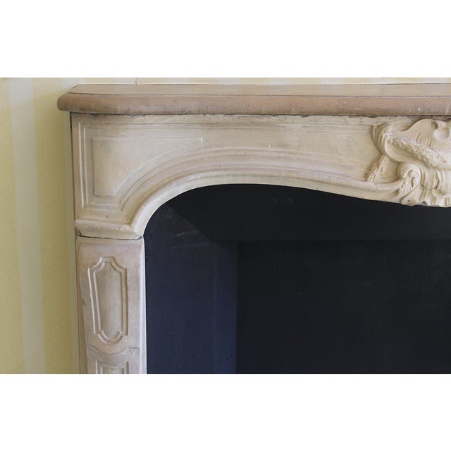 Waldorf Astoria Louis XV French Limestone Mantel For Sale - Image 9 of 14