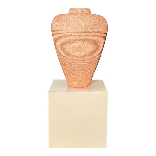 80's Postmodern Corrugated Cardboard Vase by Flute For Sale