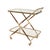 Featuring a sleek gold-finished frame with wrapped wood detailing and two tempered glass shelves, it offers ample space...