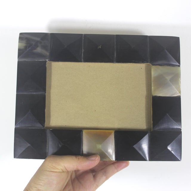 Vintage Natural Horn Picture Frame Easel Table Top Horizontal or Vertical For Sale - Image 12 of 14