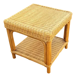 Vintage Wicker Side Table