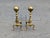 Commanding attention with classic Victorian elegance, these vintage brass fireplace andirons feature bold, polished...