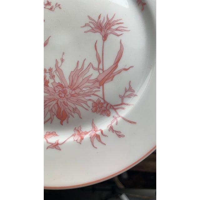 Set of 12 plates (6 dinner plates and 6 side plates) in authentic Limoges porcelain, Georges Boyer manufacture, with a...