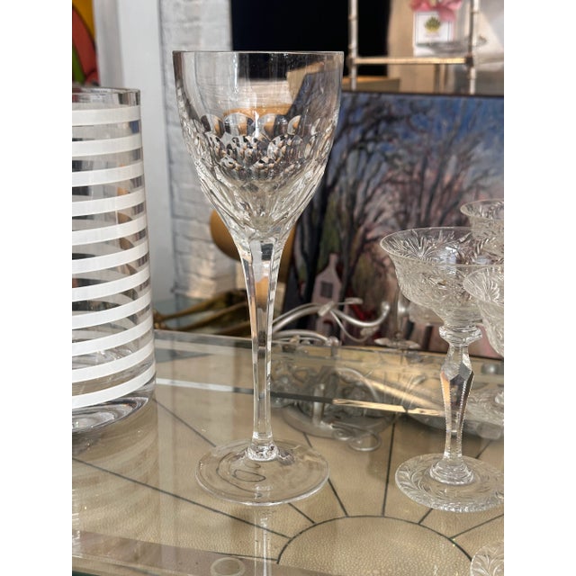 Huge William Yeoward Athena Crystal Wine Stem or Water Goblet 1 of 4 For Sale In Los Angeles - Image 6 of 6