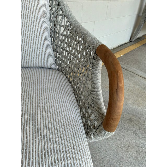 Made Goods Organic Modern Teak Tessa Lounge Chair and Ottoman For Sale - Image 11 of 11