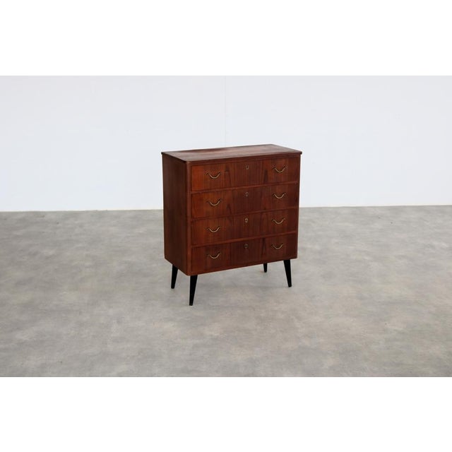 Mid-Century Modern Vintage Swedish Chest of Drawers in Teak, 1960s For Sale - Image 3 of 9