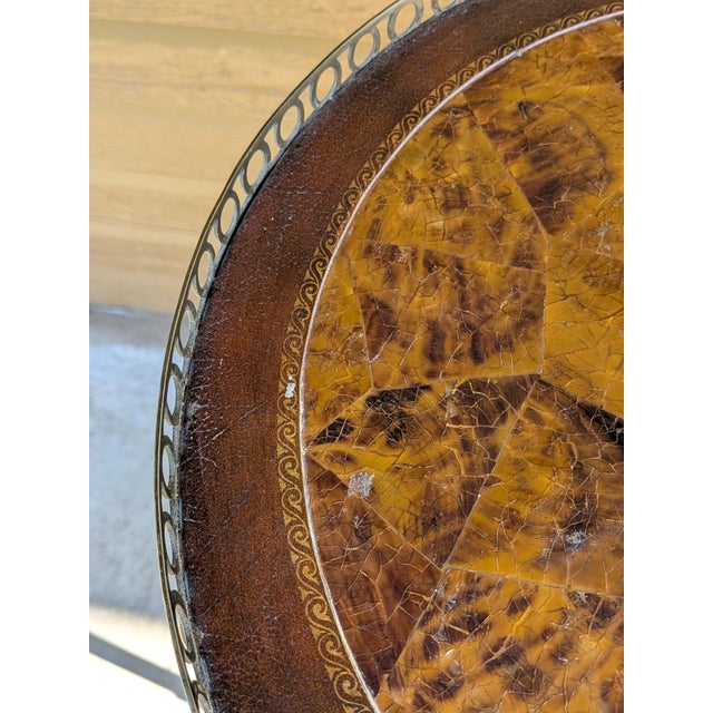 Late 20th Century Faux Bamboo Elephant Accent Table/ Side Table. 2-Design on Tiers For Sale - Image 4 of 10