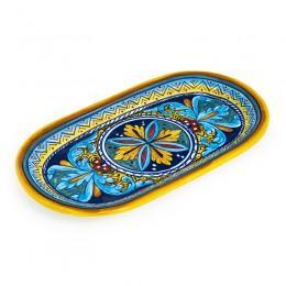 2020s Collectible Majolica Oval Tray For Sale - Image 5 of 5