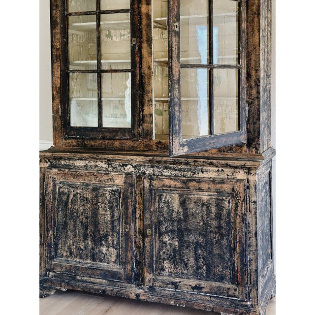 Antique Black Painted French Hutch For Sale In Denver - Image 6 of 14