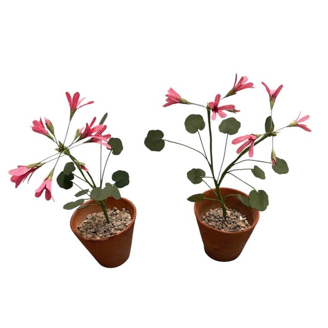 Pair of Artisan Flowers For Sale - Image 4 of 12