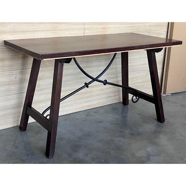 Early 19th Century Spanish Baroque Work Side Table , Restored For Sale - Image 4 of 18