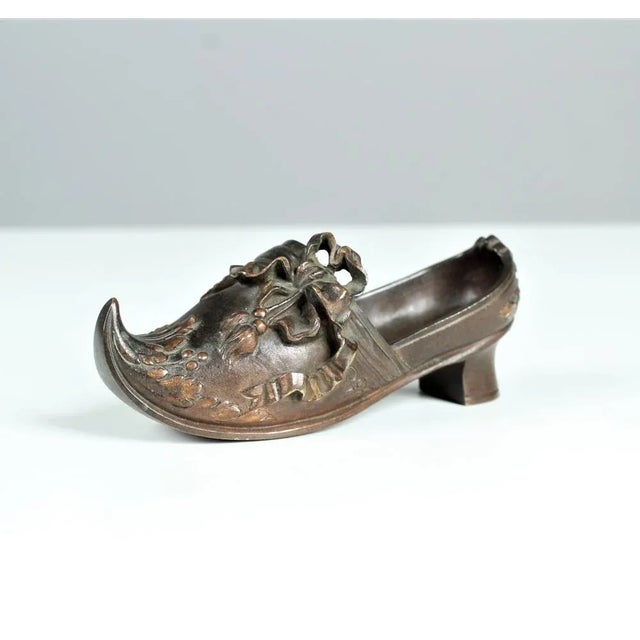 Copper Antique Bronze Shoe-Shaped Jewelry Tray, France, Late 19th Century For Sale - Image 8 of 8