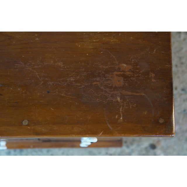 Brown Mid Century Early American Style Apothecary Cabinet Spice Chest Side End Table For Sale - Image 8 of 18