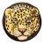 Vintage Italian Glazed Ceramic Leopard Bowl For Sale