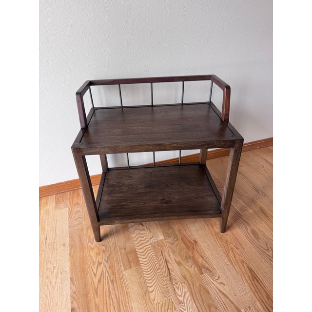 Pair of Four Hands Howard Nightstands in Pecan – Wood & Metal Bedside Tables For Sale - Image 4 of 12