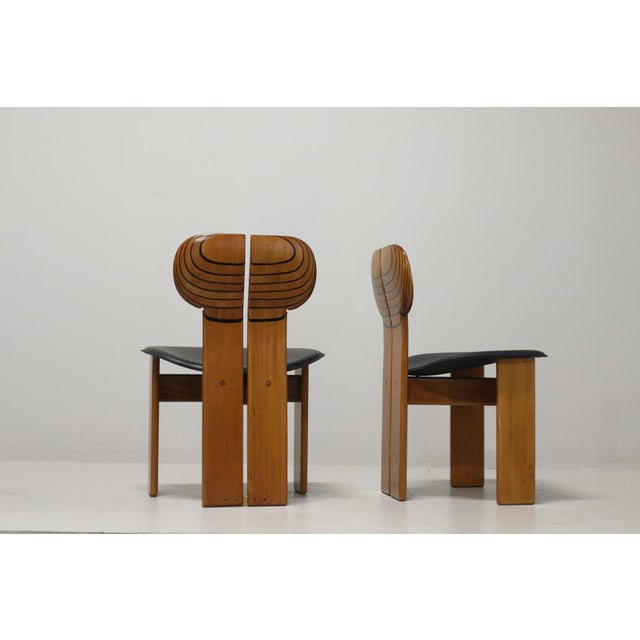 Vintage ​Africa Dining Chairs by Afra & Tobia Scarpa for Maxalto, 1975, Set of 8 For Sale - Image 13 of 16