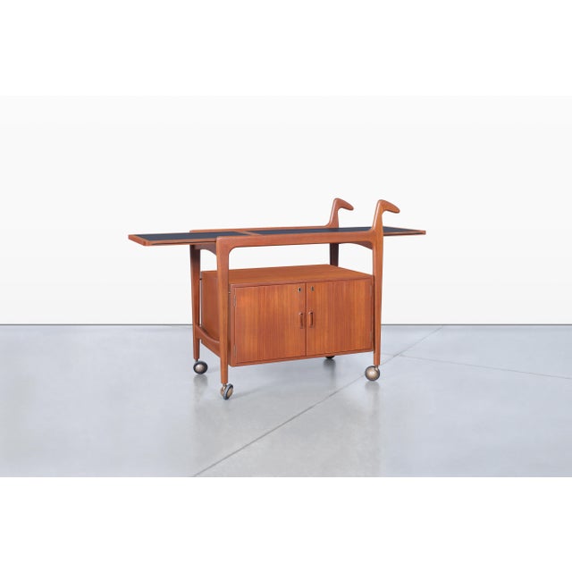 1960s Danish Modern Teak Extendable Bart Cart by Falster Mobelfabrik For Sale - Image 9 of 15