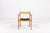 Vintage armchair designed by Hans. J. Wegner for Getama. The seat is upholstered in blue fabric with a frame in solid...