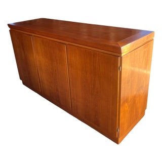 1970s Skovby Modern Danish Teak Sideboard or Bar Cart For Sale
