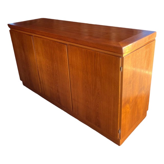 1970s Skovby Modern Danish Teak Sideboard or Bar Cart For Sale