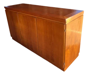 1970s Skovby Modern Danish Teak Sideboard or Bar Cart
