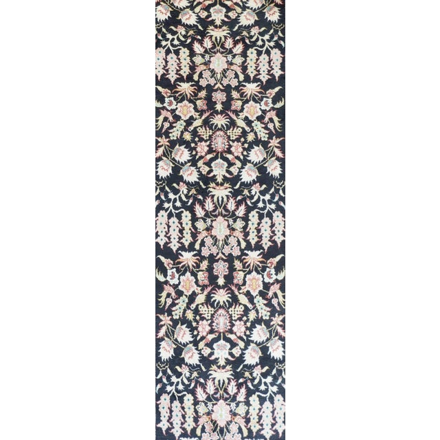 Traditional Fine Persian Silk Qum Runner 2'6'' X 10'2'' For Sale - Image 3 of 11