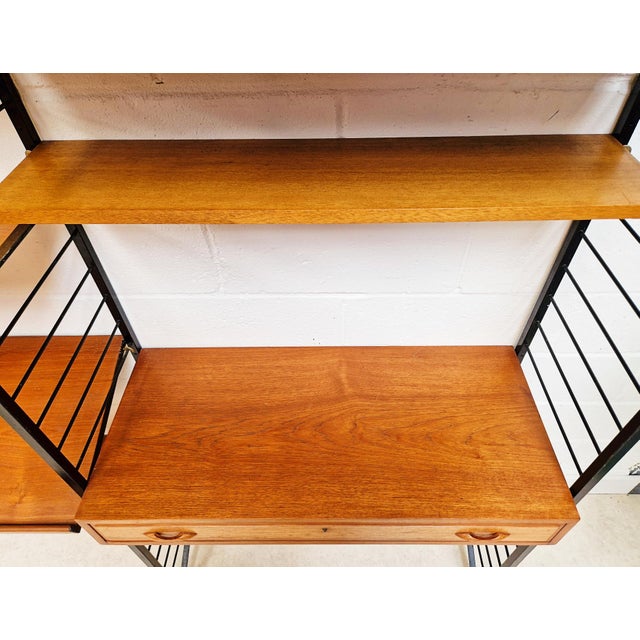 Brown Vintage Danish Three Bay Sideboard by Robert Heal for Heals Staples Ladderax, 1960s For Sale - Image 8 of 13