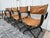 Restoration Hardware 1970s French Director's Dining Chairs | Set of 5 | Chestnut Leather For Sale - Image 10 of 17