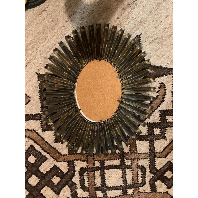 1960s French Gilded Starburst Iron Mirror, 1900s For Sale - Image 5 of 6