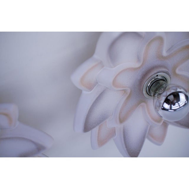 Space Age Ceramic Flower Wall or Ceiling Lamps, Germany, 1960s, Set of 2 For Sale - Image 11 of 15