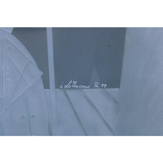 Engraved Glass Slab by Ettore & Andromaca Giorgio for Chirico For Sale - Image 9 of 18