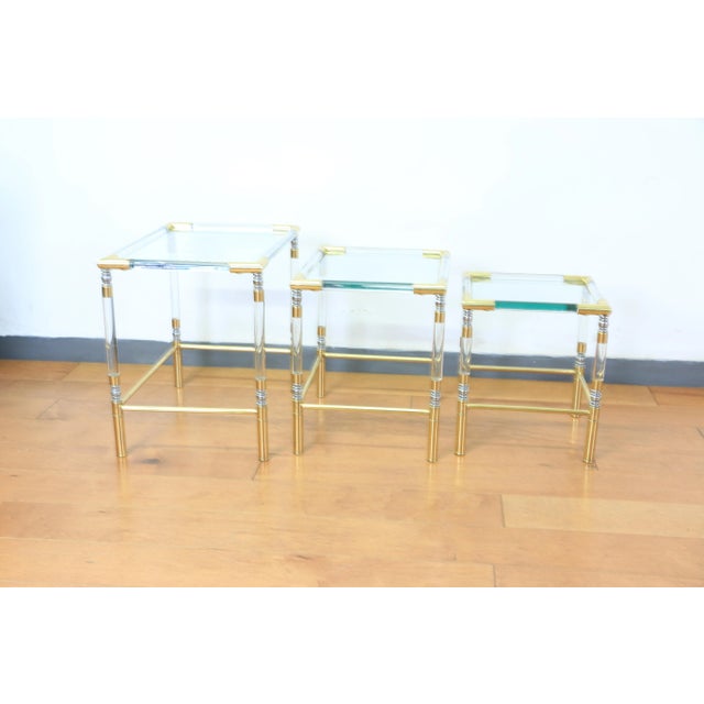 1960s Vintage Charles Hollis Jones Style Nesting Tables For Sale - Image 5 of 6