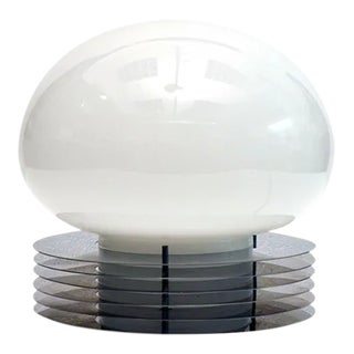 Table Lamp in Steel and Blown Glass from Tronconi, 1970s For Sale