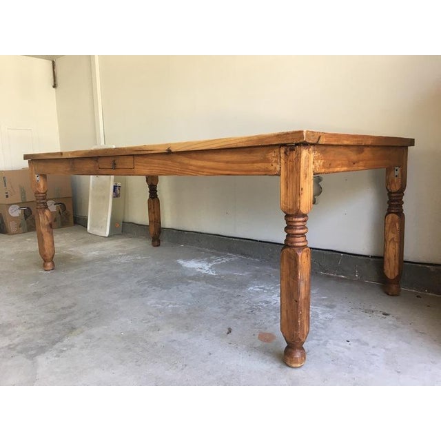 Mexican Carved Wood Single Drawer Dining Table Chairish