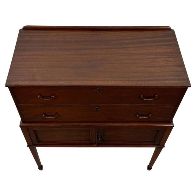Antique English Mahogany Cabinet, 1900s For Sale - Image 3 of 13