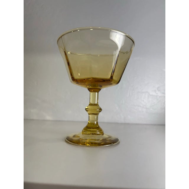 Mid-Century Modern 1960s Lenox Bryce in a Subtle Shade of Antique Yellow - Champagne Sherbet Glasses- Set of 4 For Sale - Image 3 of 8