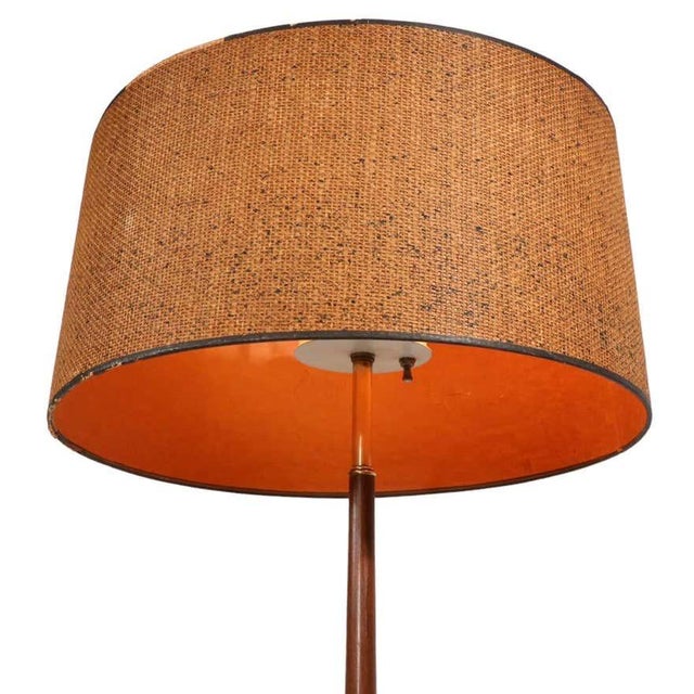 1950s Mid Century Gerald Thurston Lightolier Wood and Metal Floor Lamp For Sale - Image 5 of 9