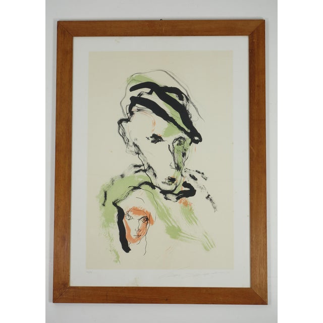 Ernesto Treccani "Self-portrait with child" Spirale Arte, Milan 1976 Exemplar 13/99 Artist's signature lower right...